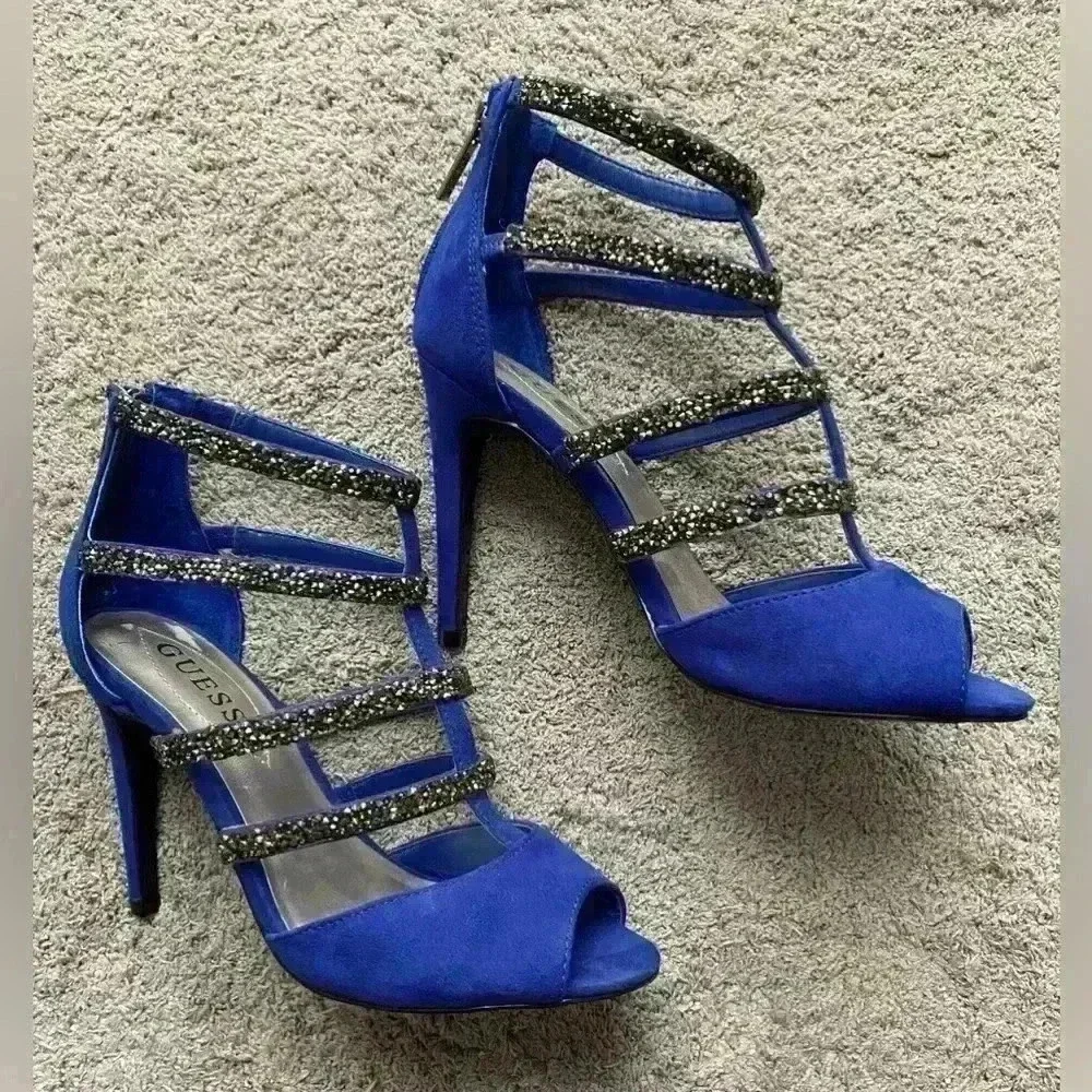 Guess Beaded Stiletto Heels Size 6 - Picture 3 of 5